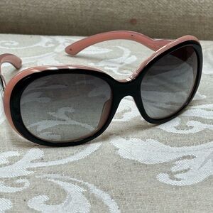 RARE Prada two toned sunglasses pink/coral and black
